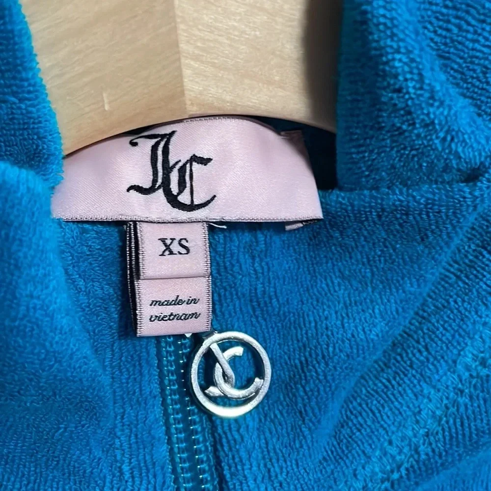 Vintage Turquoise Juicy Couture Terry Jacket size XS